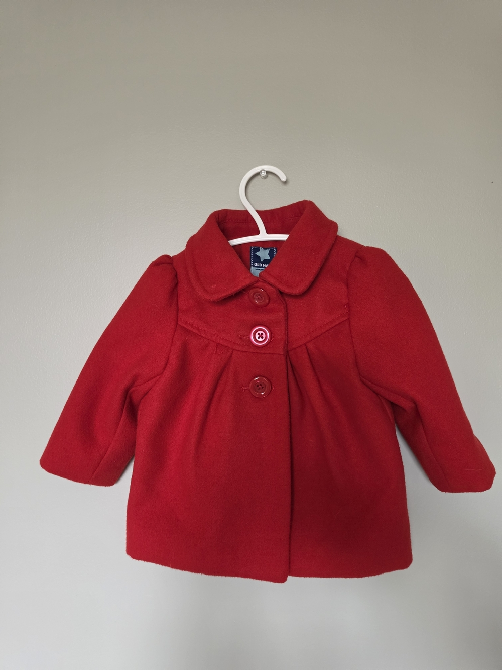 Old Navy Red Toddler Wool-Blend Coat